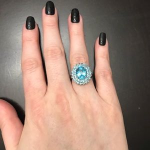Blue Topaz Cocktail Ring